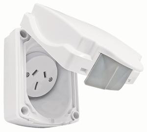 HIPPO SINGLE AUTO W/P GPO IP54 15A GREY HIPPO SINGLE AUTO W/P GPO IP54 15A GREY
