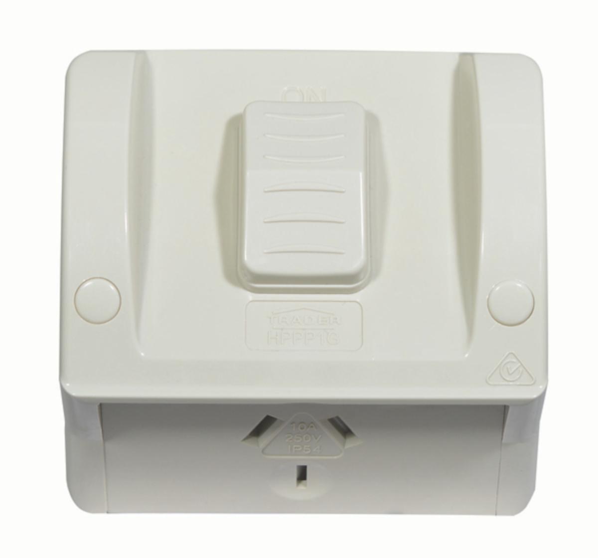 HIPPO SINGLE W/P GPO IP54 10A GREY