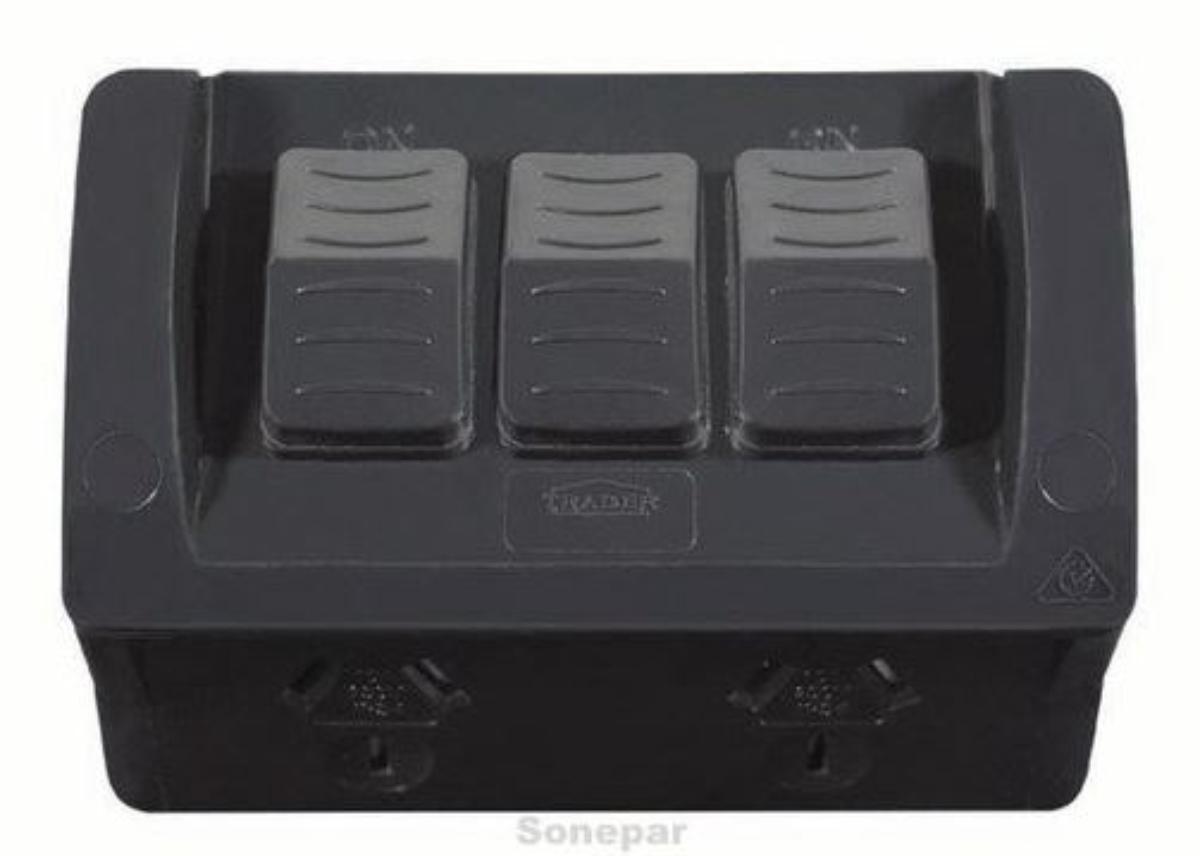 W/P D/GPO 10A EX SW 2WY SEP CIR IP54 MBK