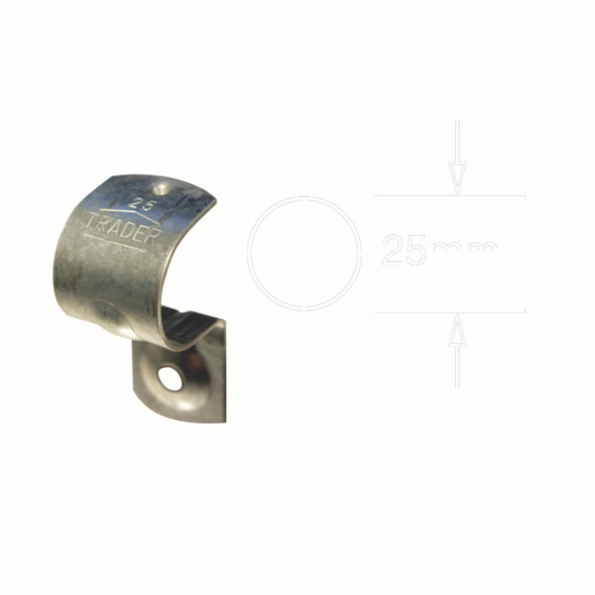 HALF SADDLE ZINC PLATED 25MM