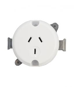 HYENA SGL SURFACE SOCKET 10A 3PIN WHITE