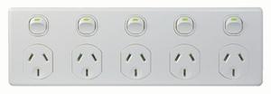 LEOPARD 5 GANG GPO 10A D/P WHITE LEOPARD 5 GANG GPO 10A D/P WHITE