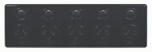 LEOPARD 5 GANG GPO 10A D/P BLACK LEOPARD 5 GANG GPO 10A D/P BLACK
