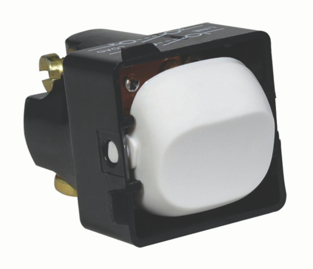 MEERKAT CATS EYE ROCKER MECH 10A D/P WHT