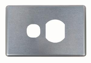 PUMA SINGLE GPO COVER ONLY BRUSHED ALUM PUMA SINGLE GPO COVER ONLY BRUSHED ALUM