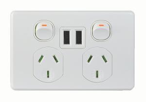 PUMA DBL GPO 10A + USB CHGR WHITE PUMA DBL GPO 10A + USB CHGR WHITE