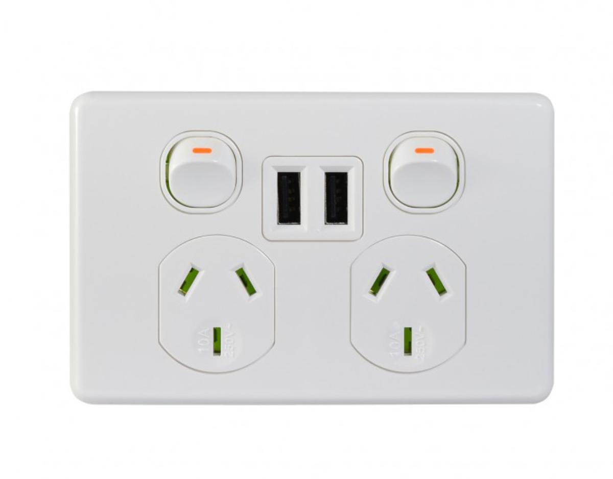 DUAL USB CHARGER P/POINT 5V 1.7AA/3.4A