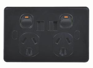 PUMA DBL GPO 10A + USB CHGR A&C V/PRF BK PUMA DBL GPO 10A + USB CHGR A&C V/PRF BK