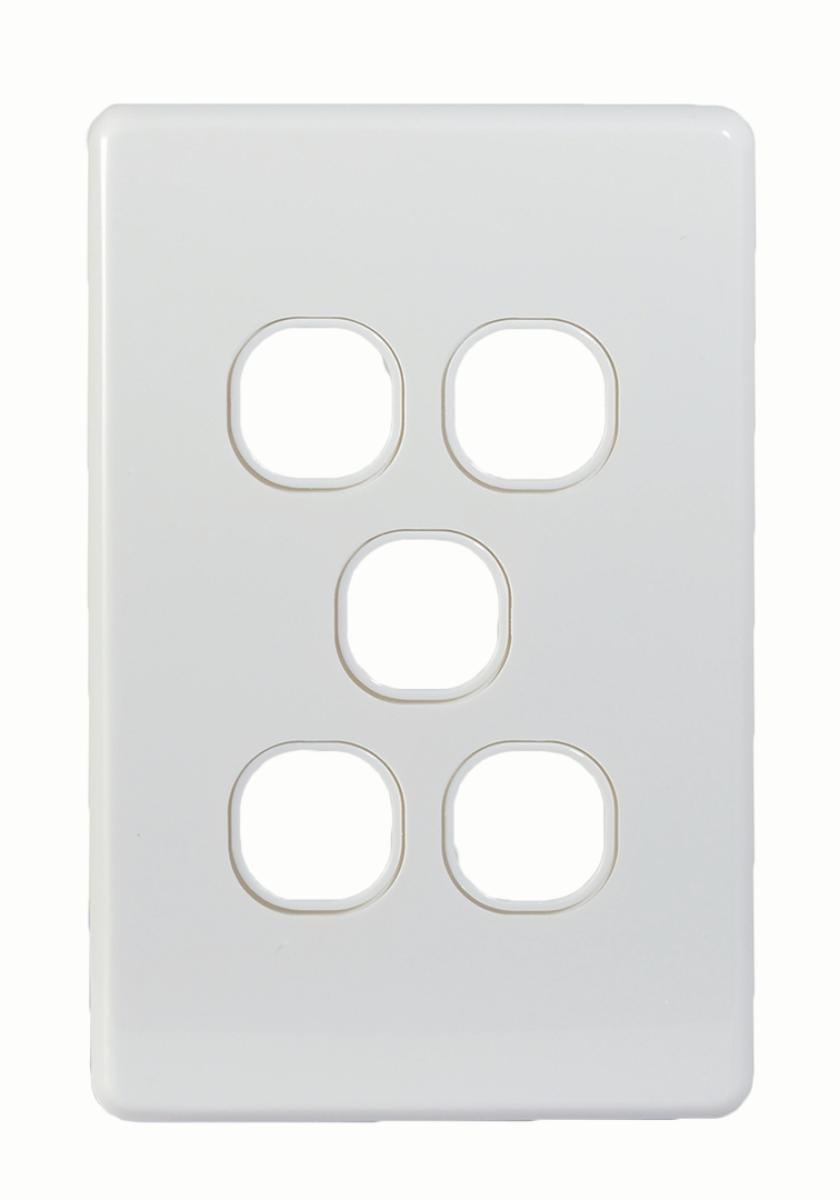 PUMA SWITCH PLATE 5 GANG COVER ONLY