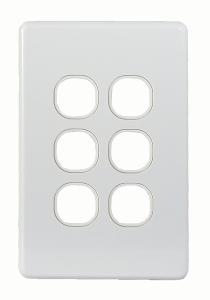 PUMA SWITCH PLATE LESS MECH VERT 6G WHT PUMA SWITCH PLATE LESS MECH VERT 6G WHT