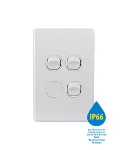 PUMA W/P SW VERT 3G 10AX 250V IP66 WHITE PUMA W/P SW VERT 3G 10AX 250V IP66 WHITE