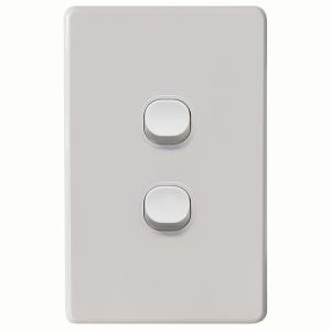 THRIFTEE SWITCH VERT 2GANG 10AX WHITE THRIFTEE SWITCH VERT 2GANG 10AX WHITE