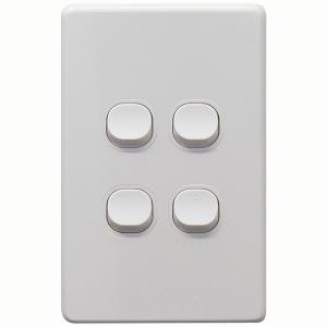 THRIFTEE SWITCH VERT 4GANG 10AX WHITE THRIFTEE SWITCH VERT 4GANG 10AX WHITE