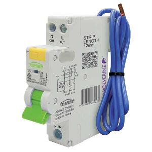 RCBO 6KA 1P 10A 240V 30MA TP A 1M + TAIL RCBO 6KA 1P 10A 240V 30MA TP A 1M + TAIL