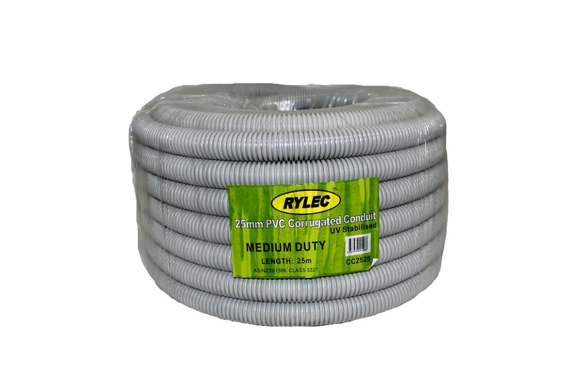 CORRUGATED CONDUIT MD 25MM X 25M GREY