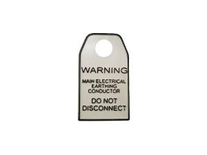 EARTH STAKE WARNING TAG EARTH STAKE WARNING TAG