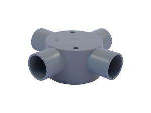 PVC SHALLOW JUNCTION BOX 25MM 4WAY GREY PVC SHALLOW JUNCTION BOX 25MM 4WAY GREY