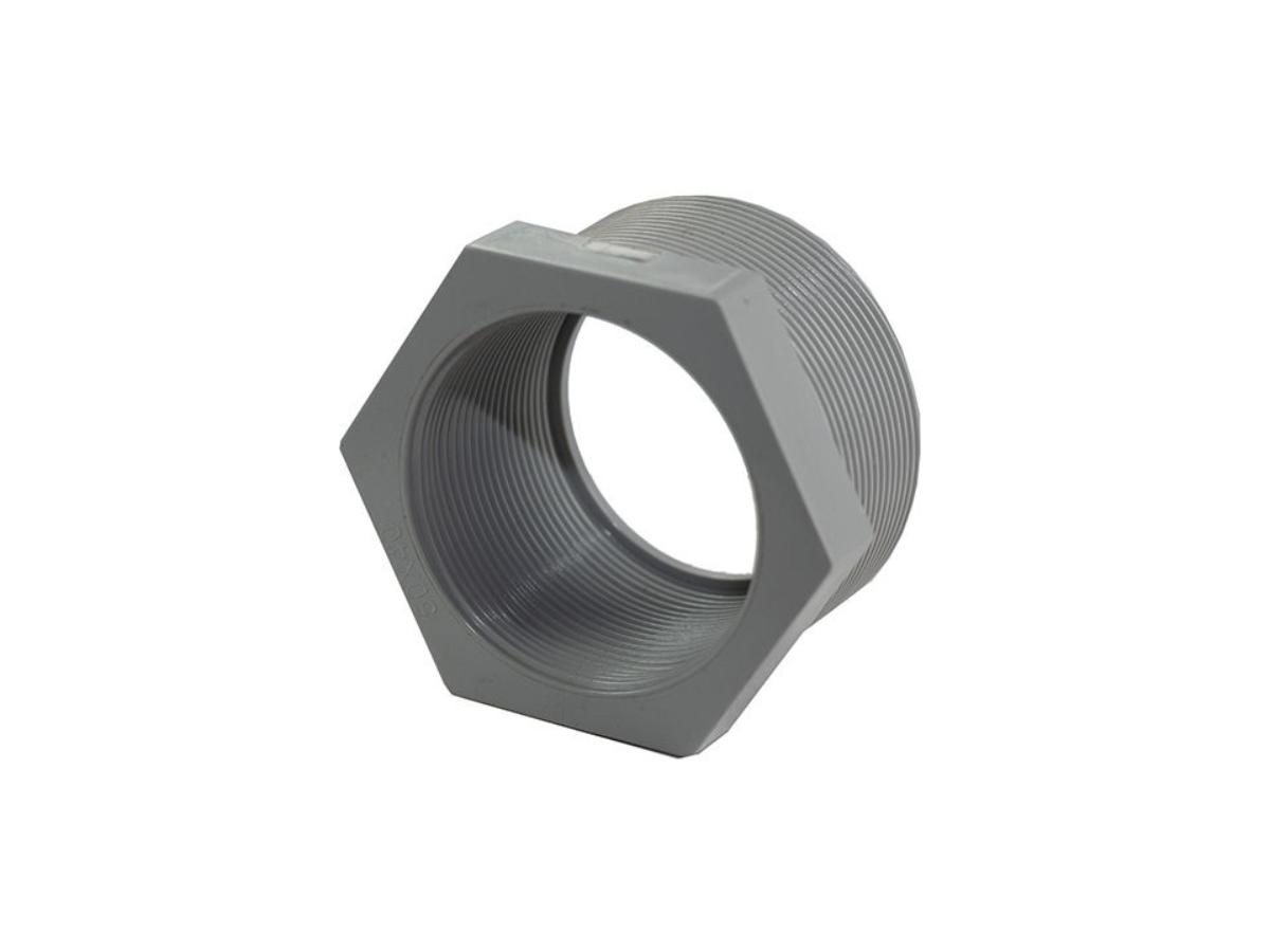 PVC SCREWED REDUCER 50MM -40MM GREY