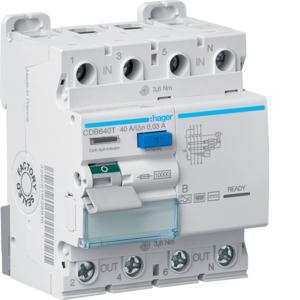 RCCB 3P+N 40A 30MA CLASS B 4 MODULE RCCB 3P+N 40A 30MA CLASS B 4 MODULE