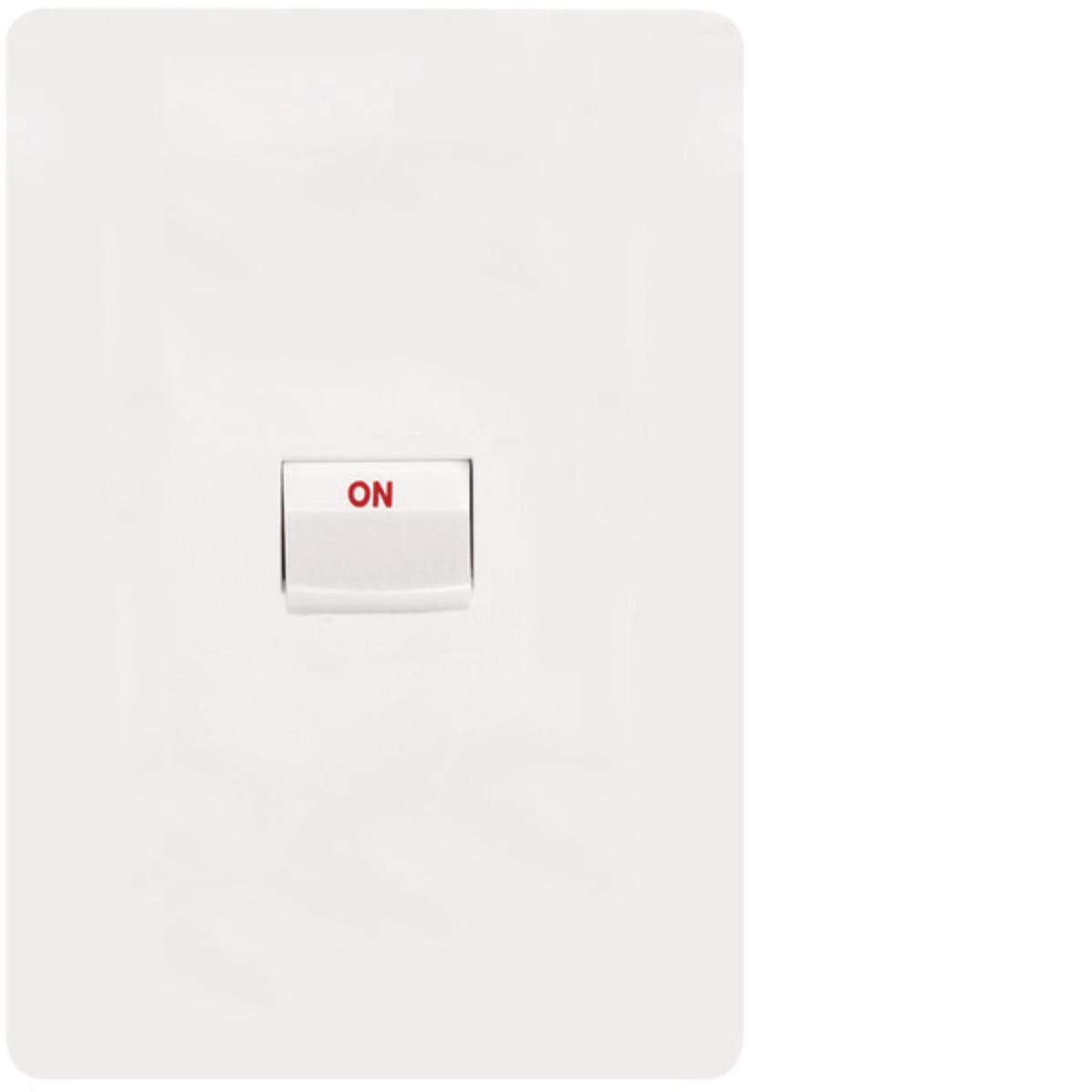 ALLURE COOKER SWITCH 40A DP VERT M/WHITE