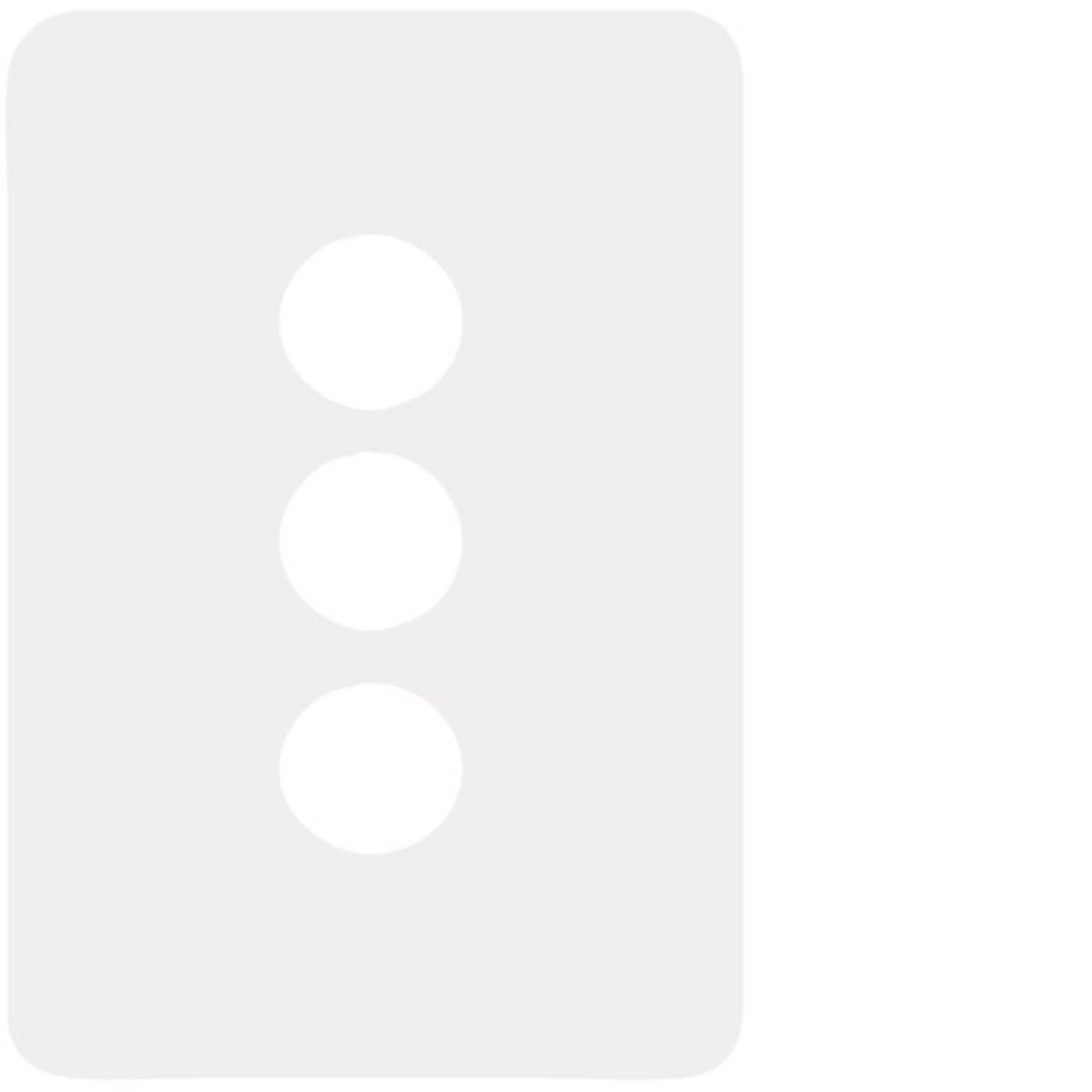ALLURE 3 GANG SWITCH COVER GLOSS WHITE