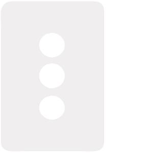 ALLURE 3 GANG SWITCH COVER GLOSS WHITE ALLURE 3 GANG SWITCH COVER GLOSS WHITE