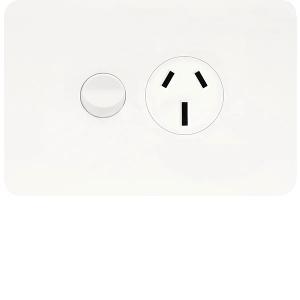 ALLURE SINGLE GPO 15A HORIZ MATT WHITE ALLURE SINGLE GPO 15A HORIZ MATT WHITE