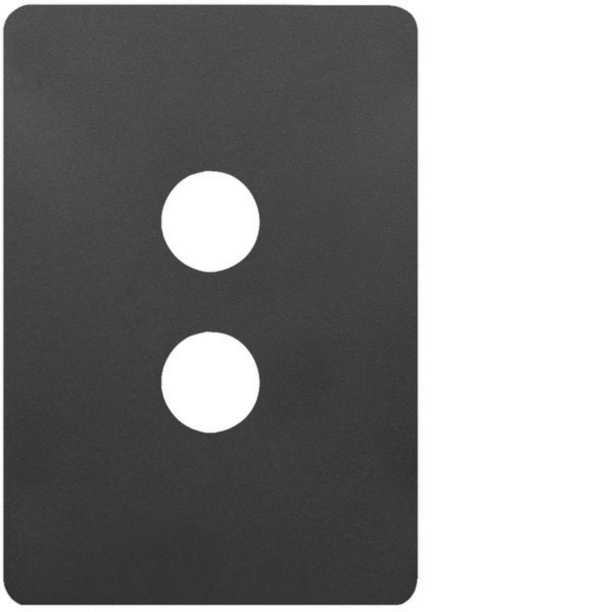 ALLURE 2 GANG SWITCH PLATE MATT BLACK