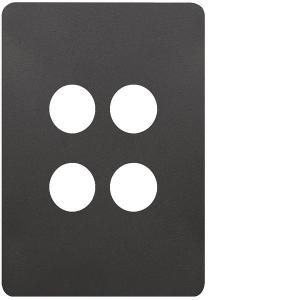ALLURE 4 GANG SWITCH PLATE MATT BLACK ALLURE 4 GANG SWITCH PLATE MATT BLACK