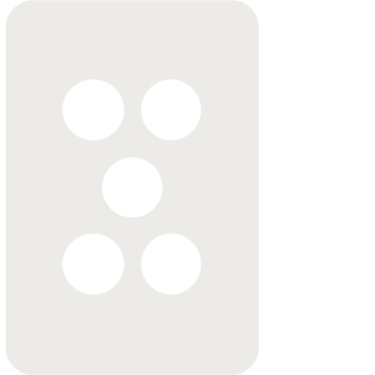 ALLURE 5 GANG SWITCH PLATE MATT WHITE