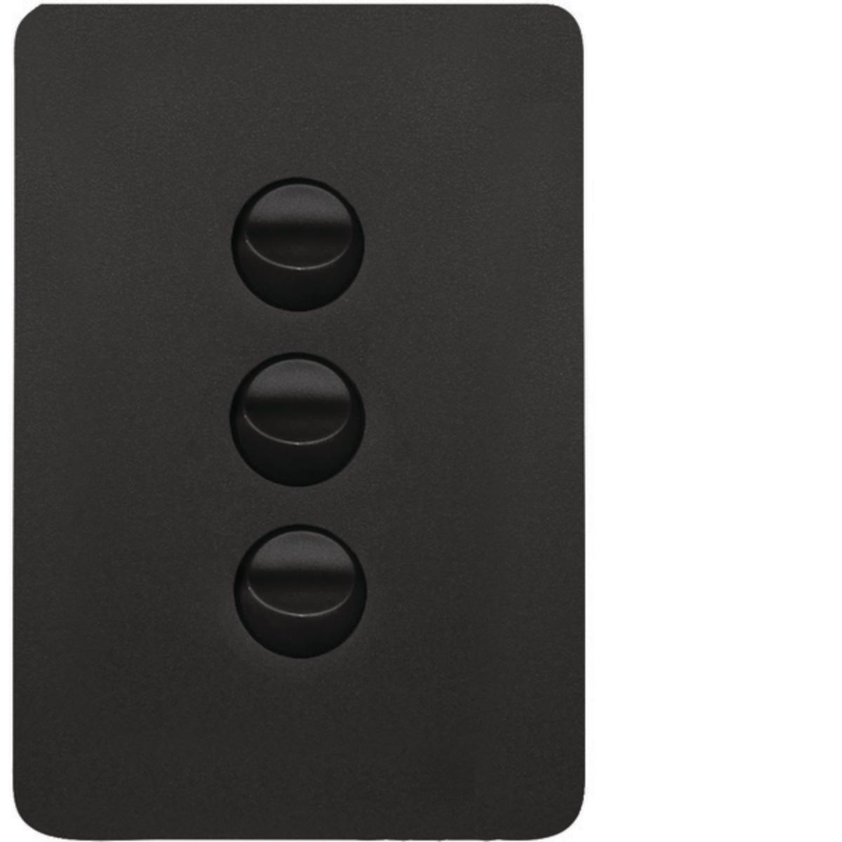 ALLURE 3 GANG SWITCH 16A 2WAY MATT BLACK
