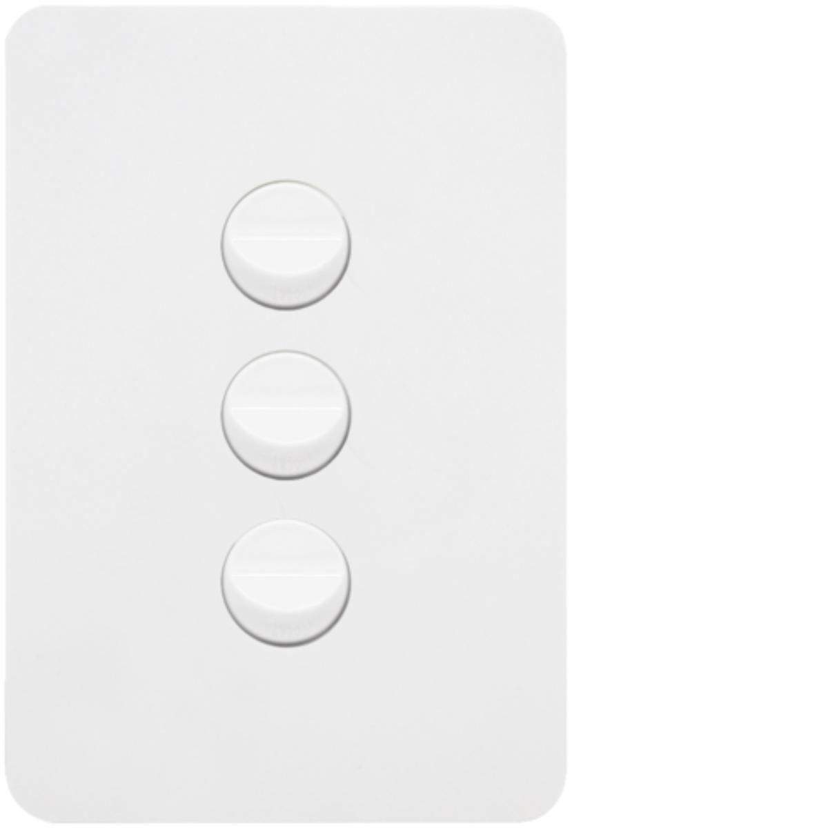 ALLURE 3 GANG SWITCH 16A 2WAY GLOSS WHT