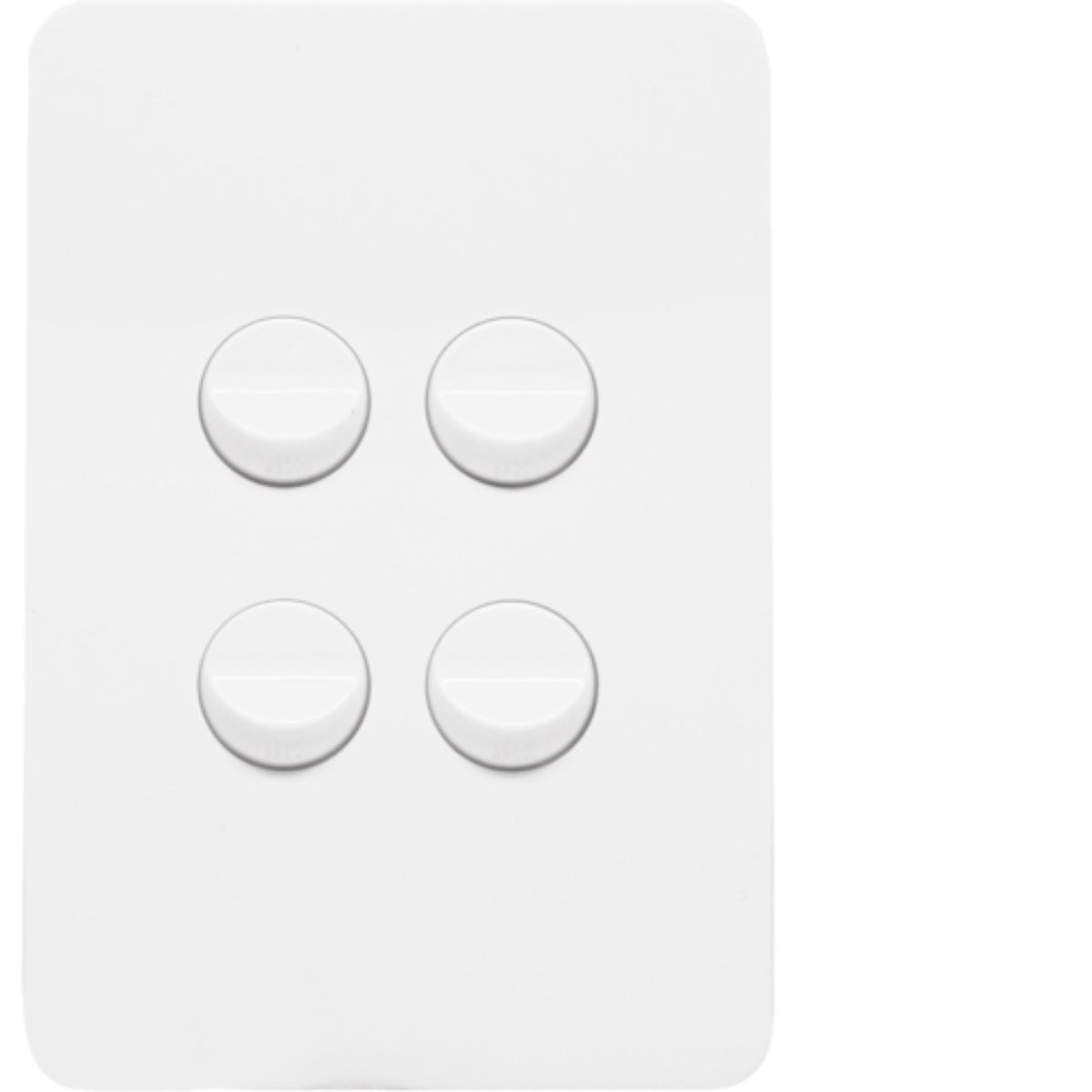 ALLURE 4 GANG SWITCH 16A 2WAY GLOSS WHT