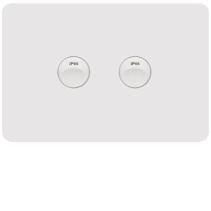 ALLURE IP44 SW 2G 10A 2WAY HOR GL/WHITE ALLURE IP44 SW 2G 10A 2WAY HOR GL/WHITE