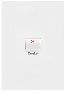 FINESSE COOKER SWITCH 40A D/P VER GL/WHT