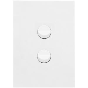FINESSE ROCKER SWITCH 16A 2WAY 2G GL/WHT FINESSE ROCKER SWITCH 16A 2WAY 2G GL/WHT