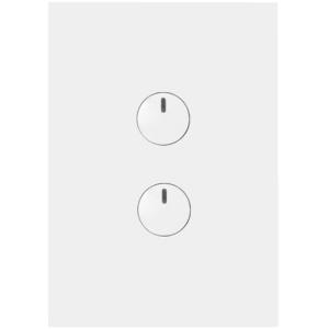 FINESSE P/BUTTON SWITCH 10A 2G GL/WHITE FINESSE P/BUTTON SWITCH 10A 2G GL/WHITE