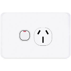 EDGY UNISON DOUBLE GPO HORIZ 10A WHITE EDGY UNISON DOUBLE GPO HORIZ 10A WHITE