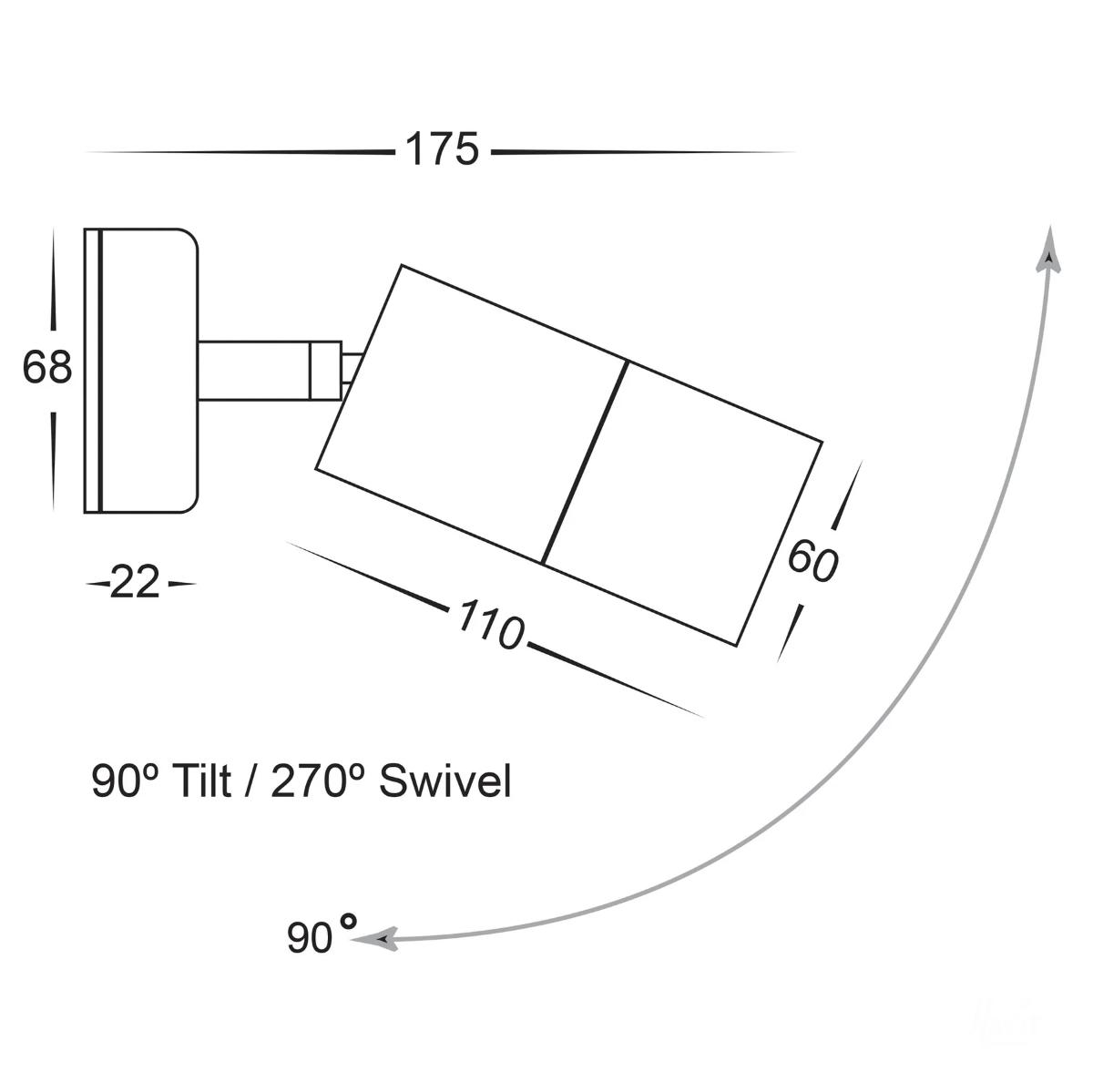 LED WALL LGT ADJUST TIVAH 5W CCT GU10