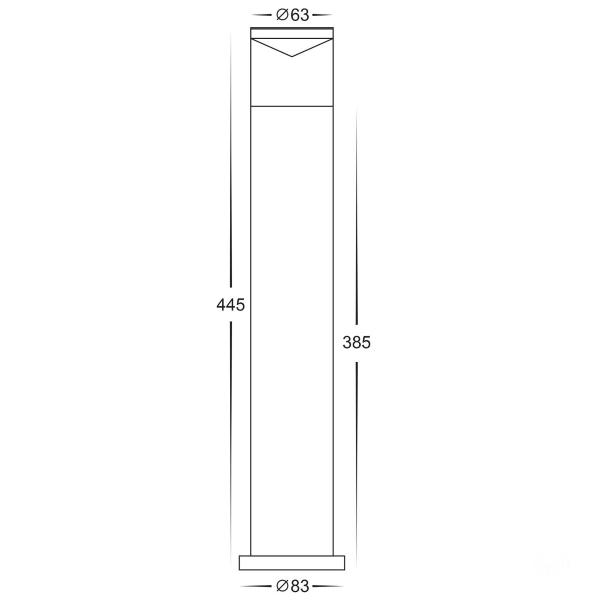 LED BOLLARD HIGHLITE 5W CCT GU10 BLACK