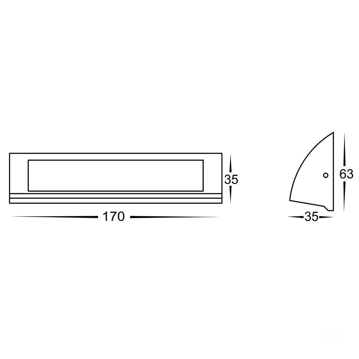 LED STEP LIGHT TASO 12VDC 6W CCT BLK