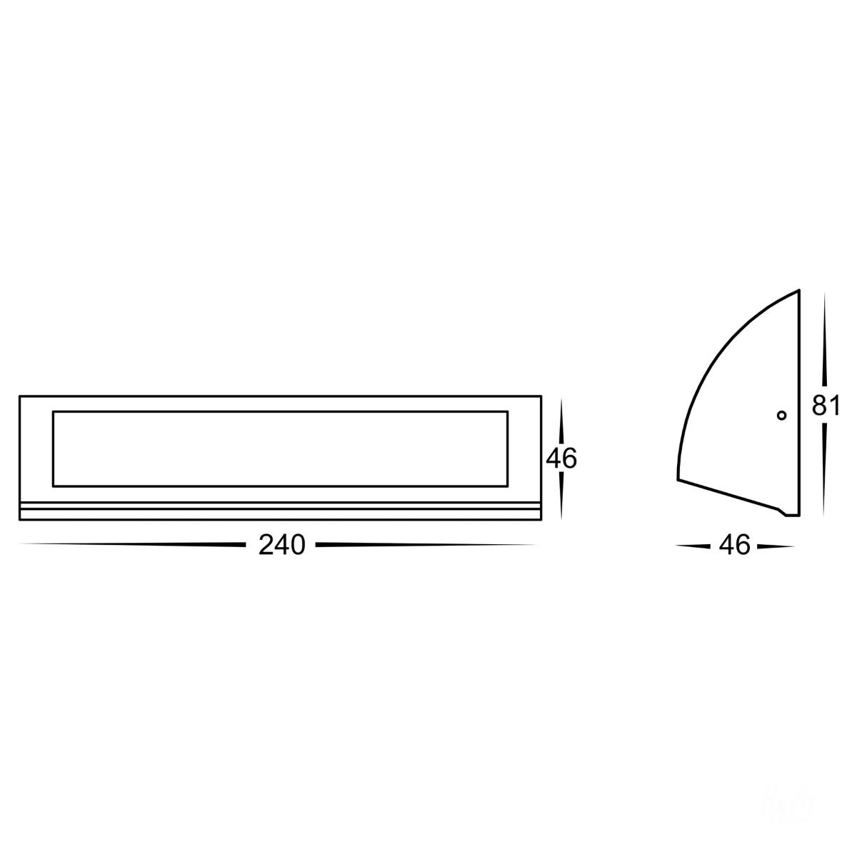 LED STEP LIGHT TASO 12VDC 10W CCT BLK