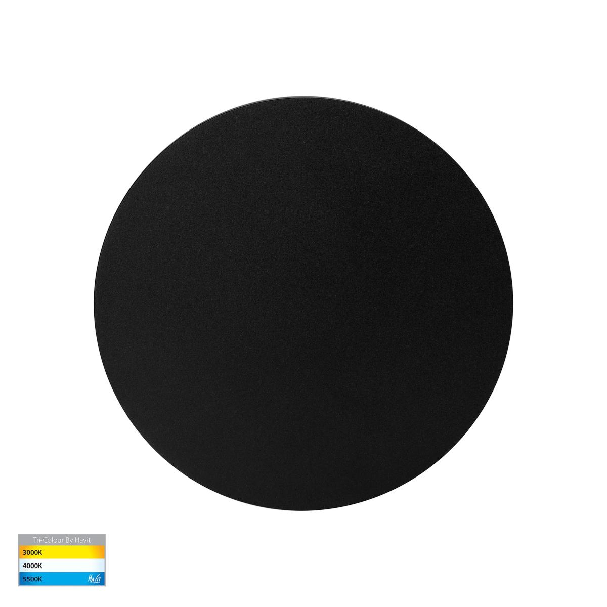 LED WALL LIGHT RND HALO S/M 12W CCT BLK