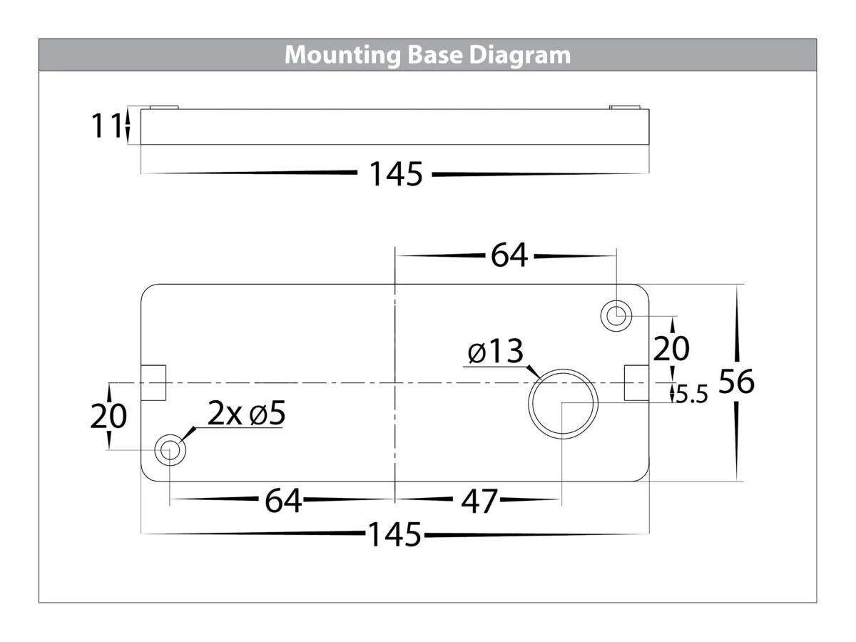 LED WALL LGT DWN LISSE 12V 6W CCT BLK