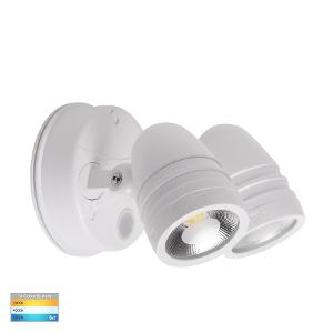 LED SENSOR LIGHT DBL FOCUS 2X15W CCT WH