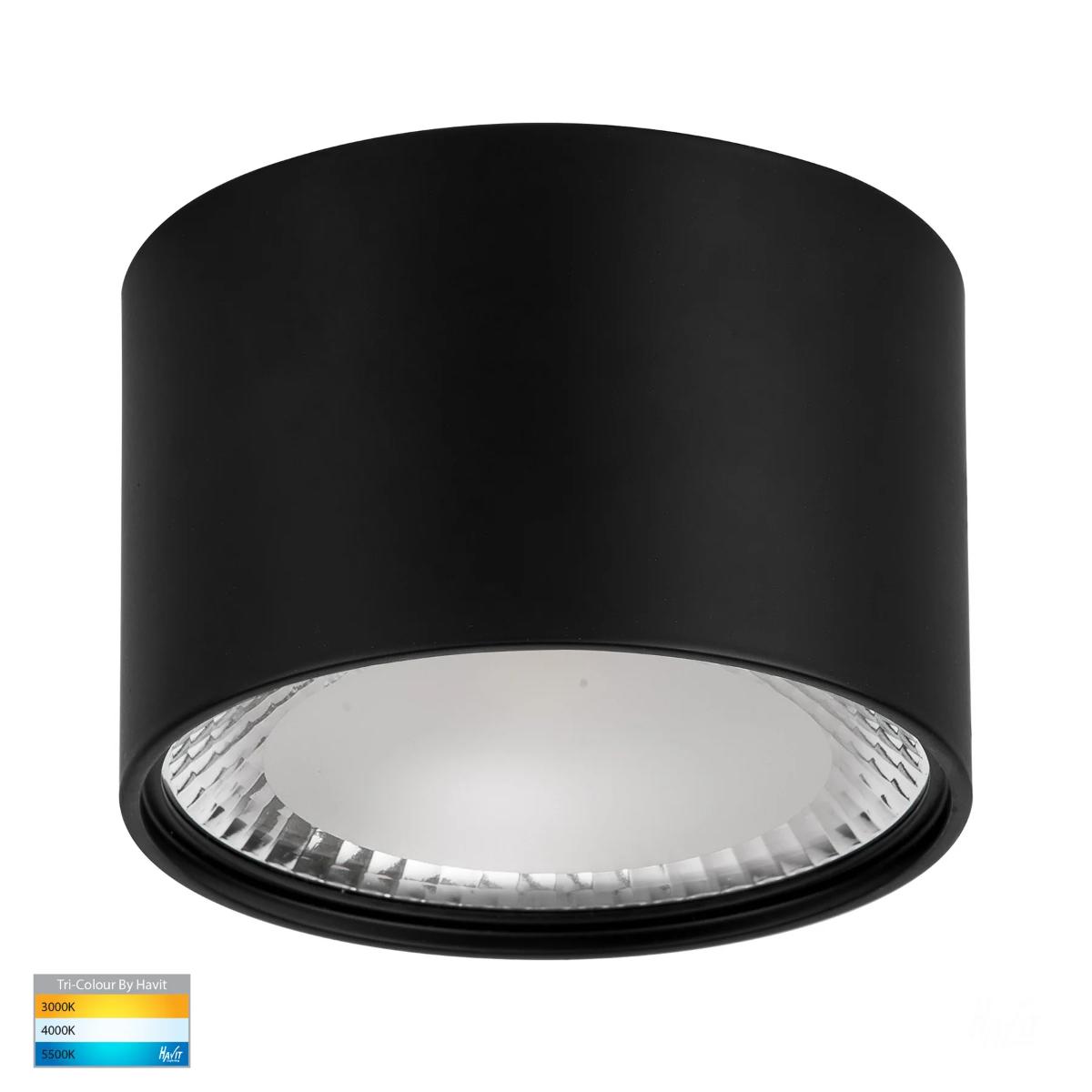 LED D/LIGHT SURFACE MNT 12W CCT BLACK