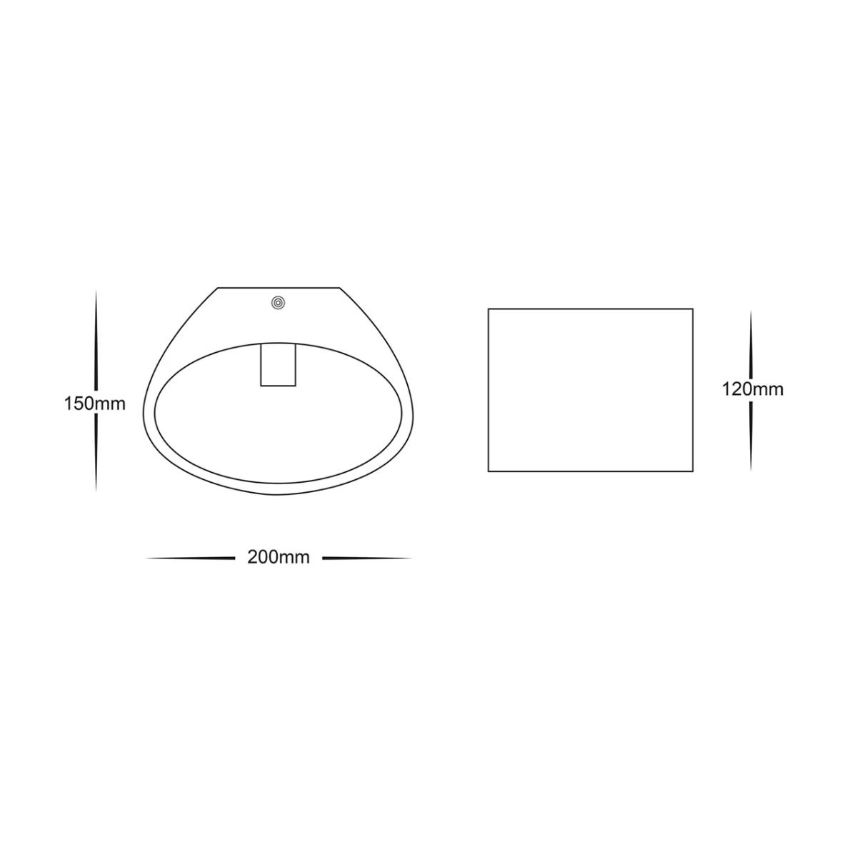 LED WALL PLASTER LGT LRG ARC 3W E14 3K