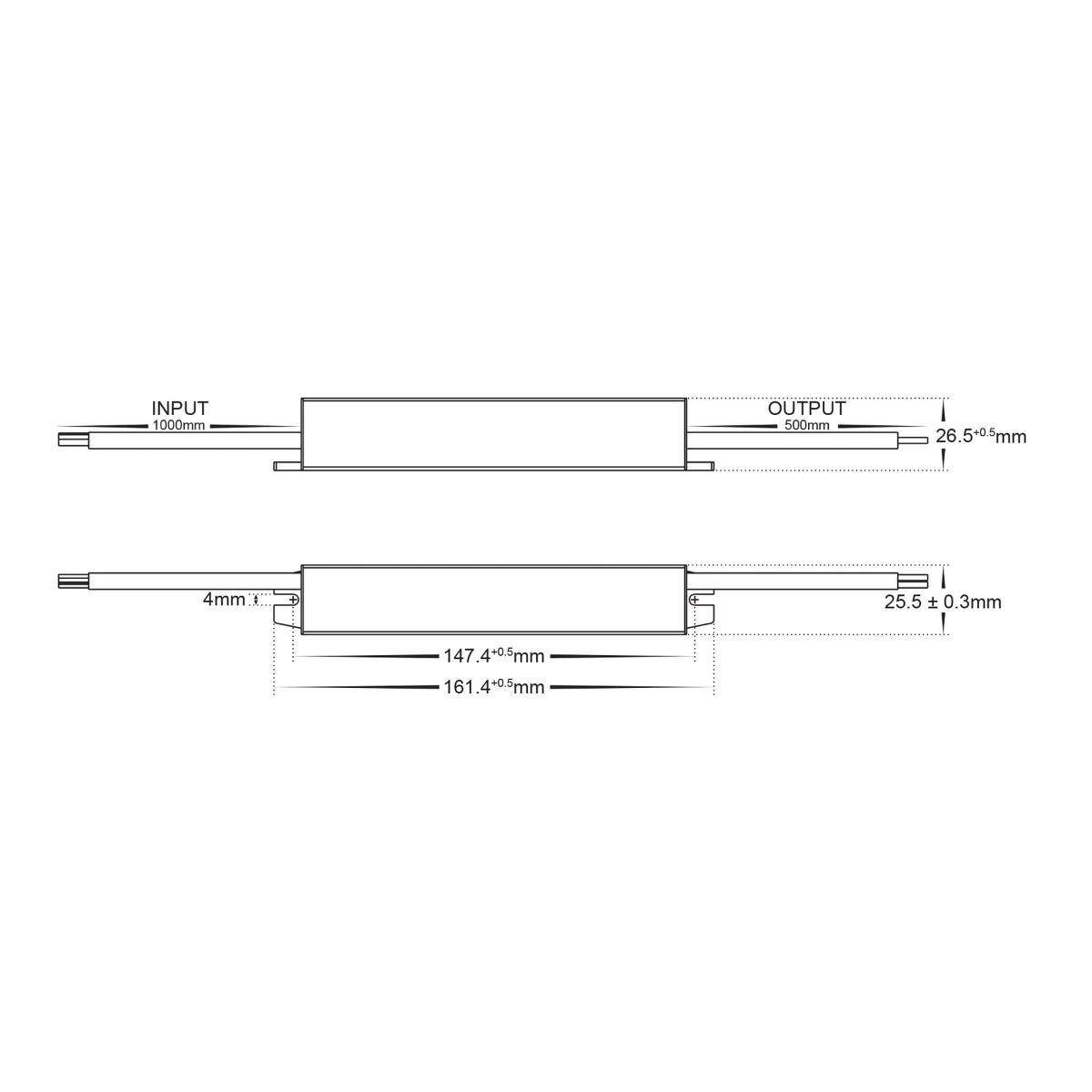 LED DRIVER W/P 240V/12VDC 20W IP66