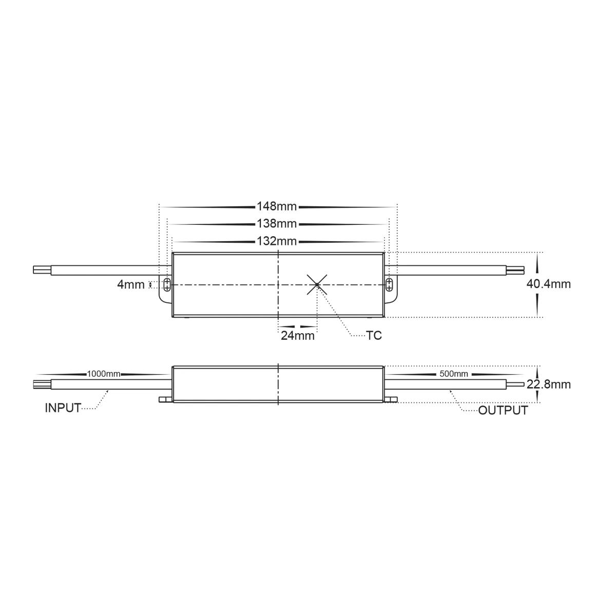 LED DRIVER W/P 240V/12VDC 30W IP66