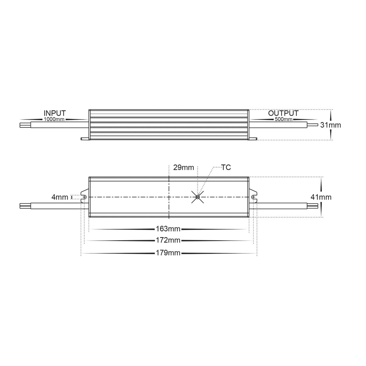 LED DRIVER W/P 240V/24VDC 60W IP66